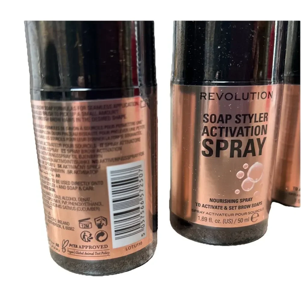 Revolution Eye Brow Soap Styler Activation Spray Lot Of 3 Activate Set